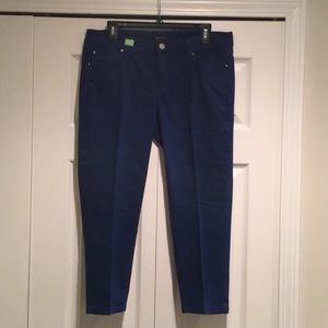 White House Black Market royal blue jean capris
